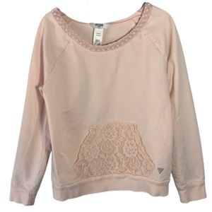 Guess Kids Pearls & Lace Pink Sweatshirt